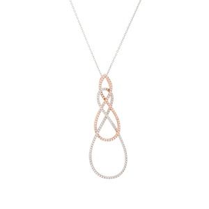 New in Box white & rose gold Infinity necklace